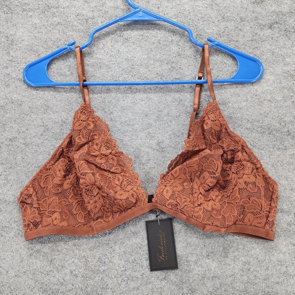 Fredericks of Hollywood Bralette Womens 1X Jessica Brown Floral Lace
